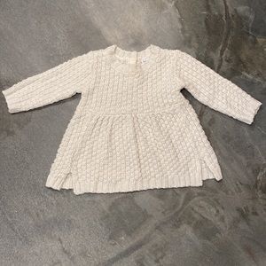 Splendid Knit baby dress in sparkle ivory size 12-18 M